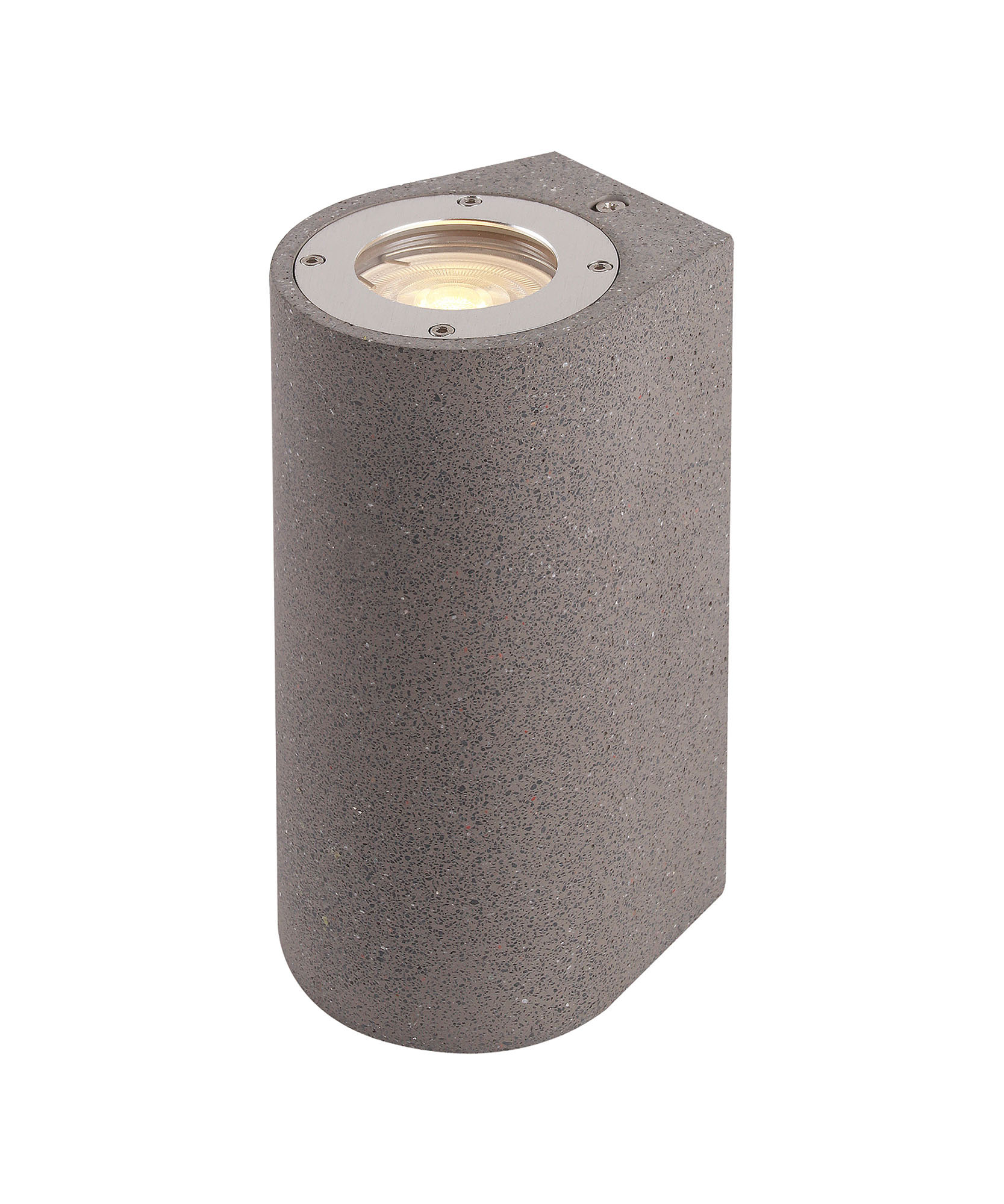 M7181  Levi Round Wall Lamp 2 Light IP65 Outdoor Grey Concrete